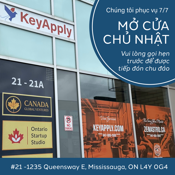 Văn phòng Canada mở cửa Chủ nhật kể từ tuần này