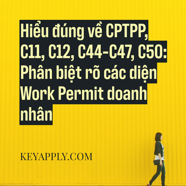 Hiểu đúng về CPTPP, C11, C12, C44-C47, và C50: Phân biệt rõ các diện Work Permit doanh nhân