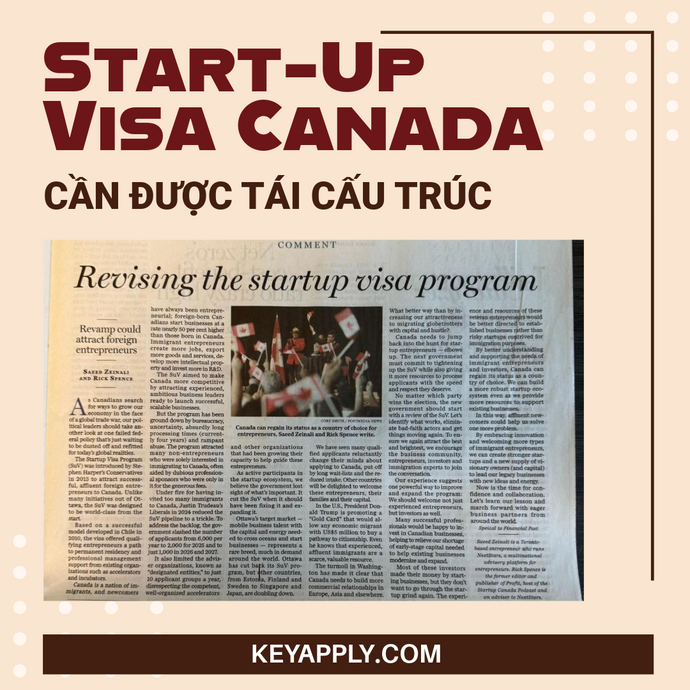 KỲ 2: Start-up Visa Canada cần được tái cấu trúc