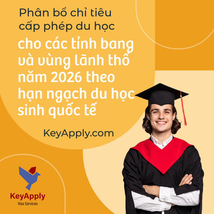 Phân bổ chỉ tiêu cấp phép du học cho các tỉnh bang và vùng lãnh thổ năm 2026 theo hạn ngạch du học sinh quốc tế