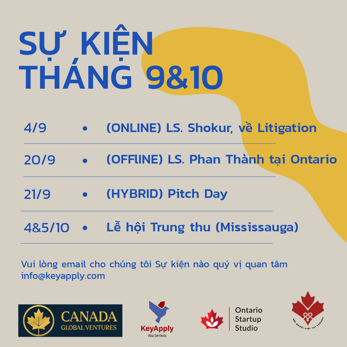 Các sự kiện tháng 9 và 10 không thể bỏ qua