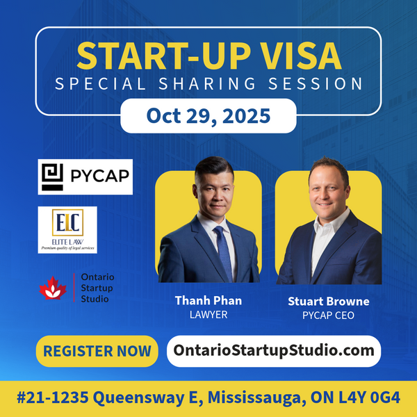 Thư mời các công ty Start-Up Visa tham dự buổi chia sẻ cùng Luật sư Phan Thành và CEO PYCAP Stuart Browne