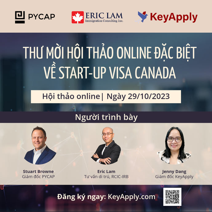 Thư mời Hội Thảo Online Đặc Biệt về Start-Up Visa Canada