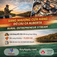 AINP - (Business) Cơ hội sang nhượng cửa hàng bán đồ câu cá - Phù hợp chương trình doanh nhân Alberta