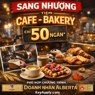 AINP - (Business) Cơ hội sang nhượng café - bakery quy mô nhỏ đang hoạt động ổn định - Phù hợp chương trình doanh nhân Alberta