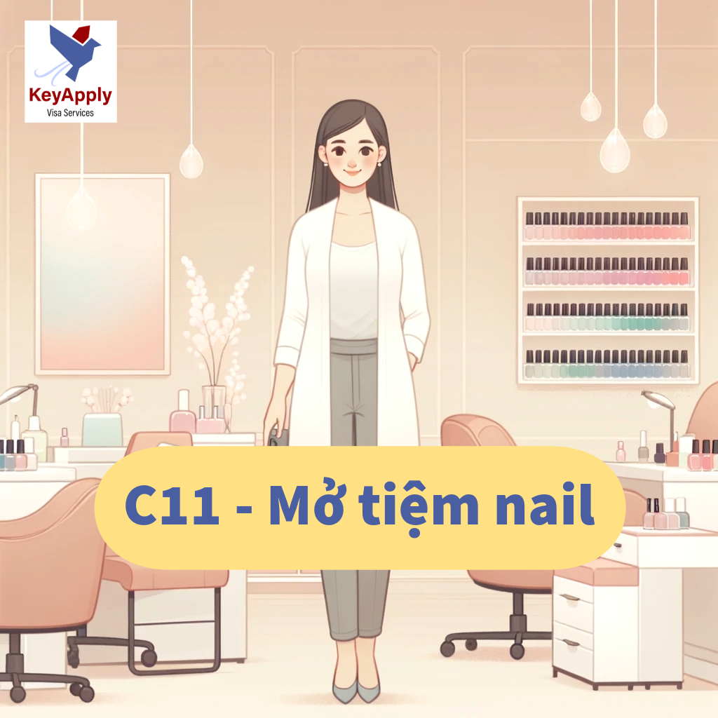 C11 - Mở tiệm nail (làm móng) và work permit doanh nhân