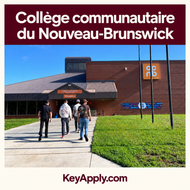 Collège communautaire du Nouveau-Brunswick — poster vuông KeyApply.com, ảnh campus thật