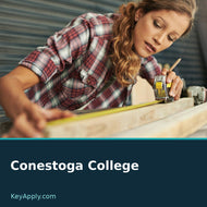 Conestoga College — poster dùng ảnh thật, KeyApply.com