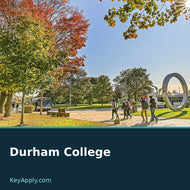 Durham College — poster dùng ảnh thật, KeyApply.com