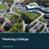 Fleming College — poster dùng ảnh thật, KeyApply.com