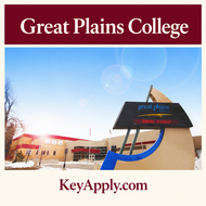 Great Plains College — poster vuông KeyApply.com, ảnh campus thật