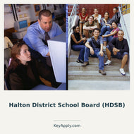 Halton District School Board – KeyApply.com. Real promotional photos from https://caps-i.ca/school/halton-district-school-board ; two photographs cropped and composed.