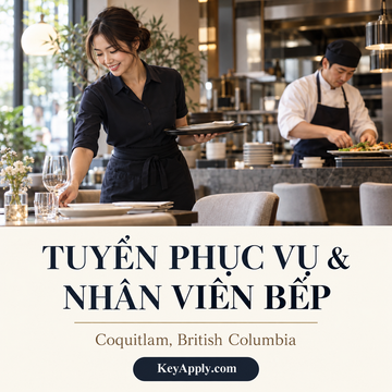 Tuyển phục vụ và nhân viên bếp – Coquitlam, BC | Ảnh minh họa | KeyApply.com