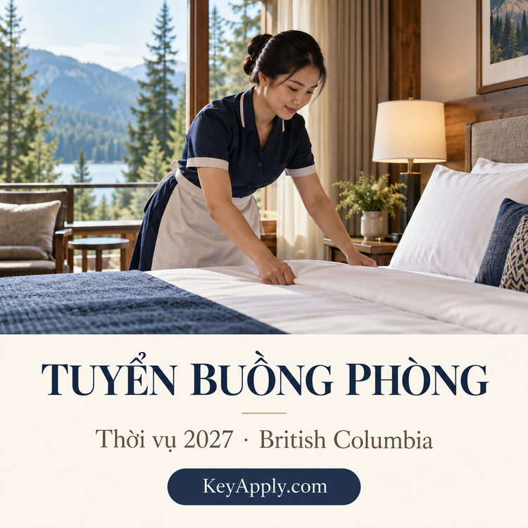 Tuyển buồng phòng resort / lodge – BC, thời vụ 2027