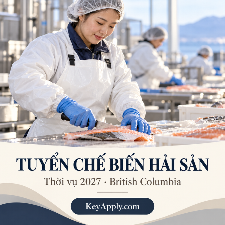 Tuyển chế biến hải sản / phi lê cá – BC, thời vụ 2027