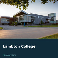 Lambton College — poster dùng ảnh thật, KeyApply.com