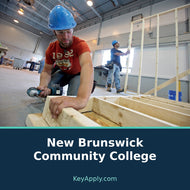 New Brunswick Community College — poster dùng ảnh thật, KeyApply.com