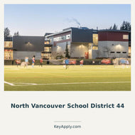 North Vancouver School District 44 – KeyApply.com. Real photograph. Source: https://caps-i.ca/wp-content/uploads/2025/07/Sutherland.field2-1-min.jpg; cropped and composed.