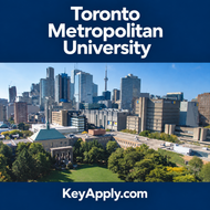 Toronto Metropolitan University – KeyApply.com; ảnh campus dựa trên nguồn OHEIT 2022 - Toronto Metropolitan University (TMU) (https://www.torontomu.ca/oheit-2022/)