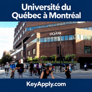 Université du Québec à Montréal – KeyApply.com; ảnh campus dựa trên nguồn Ancrer l'UQAM dans le Quartier latin | UQAM (https://actualites.uqam.ca/2014/marquer-la-presence-de-luqam-dans-le-quartier-latin/)