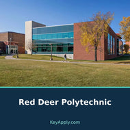 Red Deer Polytechnic — poster dùng ảnh thật, KeyApply.com