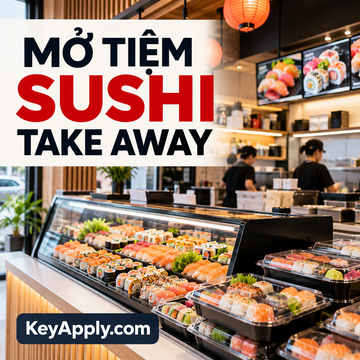 Mở tiệm Sushi Take Away - KeyApply.com